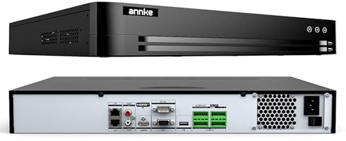 ANNKE Grabador de vídeo en red 32CH 12MP sin puerto PoE, H.265+ 32 canales NVR con detección de movimiento AI, compatible con cámaras PoE ANNKE 12MP/8MP/5MP/4MP PoE para vigilancia doméstica y