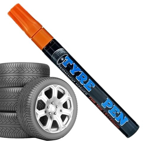 Stylo de coloriage pour l'étiquetage des pneus - Stylo de marquage effaçable permanent résistant aux intempéries - Stylo de marquage pour métal et pierre - Pour véhicules, motos, vélos