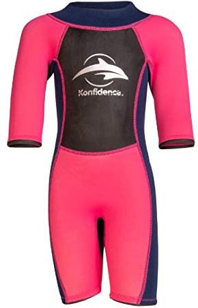 Konfidence Shortie Wetsuit Neopren Kinder Shortie Neoprenanzug PINK 9 - 10 Jahre (L)