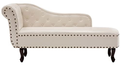 vidaXL Chaise Longue Cuir Artificiel Canapé Méridienne Salon Chambre Maison