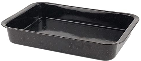 Russell Hobbs CW12611 - Teglia con rivestimento in smalto porcellanato Romano, 36 x 25 x 4 cm, nero