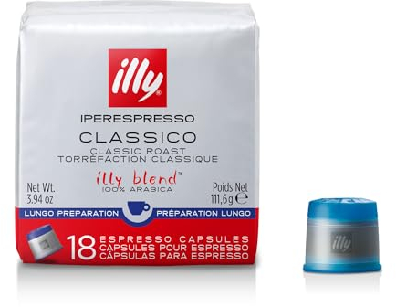 illy Iperespresso Kaffeekapseln klassische Röstung CLASSICO LUNGO, 1 Packungen zu je 18 Kaffeekapseln