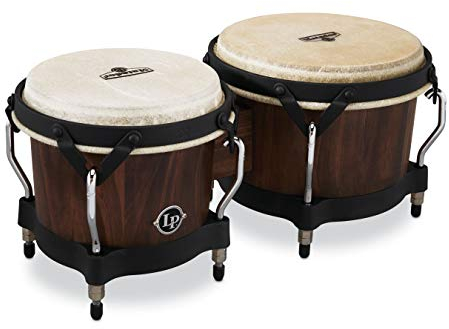 LP Latin Percussion Bongo Matador Wood Whiskey Barrel 7 1/4 + 8 5/8 M201-WB