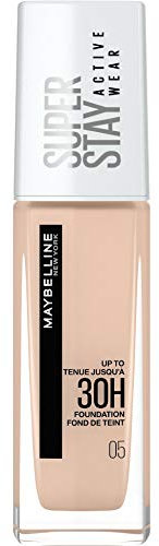 Maybelline New York Foundation, Superstay Active Wear 30 Hour Long-Lasting Liquid Foundation, Lightweight Feel, Water, Sweat and Transfer Resistant, 30 ml, Shade: 05, Light Beige