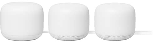 Google Nest WiFi - AC2200 (2nd Generation) Router and Add On Access Point Mesh Wi-Fi System (3-Pack, Snow)