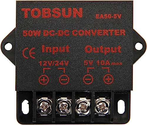 DC 12V/24V to 5V 10A Converter - Voltage Regulator Step Down Buck Converter Power Supply Transformer (12V/24V to 5V 10A)