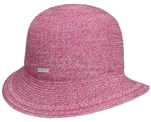 Seeberger Daniella Strohhut Damenhut Glockenhut Sommerhut Sonnenhut Gartenhut (One Size - pink)