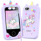 Kids Smart Phone for Girls, Christmas Birthday Gifts for Girls Age 3-10 Kids Toys Cell Phone, 2.8 Touchscreen Toddler Learning Play Toy Phone with Dual Camera, Game, Music Player, 8GB Card Purple