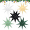 5 Stück Papiersterne Weihnachten 30cm Faltstern Weihnachten 9 Zacken Weihnachtssterne Faltsterne Papiersterne zum Aufhängen für Weihnachtsbaum Hochzeit Weihnachtsdeko (Schwarz Weiß Grün)
