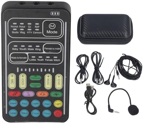 Sound Changer I9 Voice Changer Set multifunktionell bärbar ljudkort för spelankare inspelningsdator (engelsk version)
