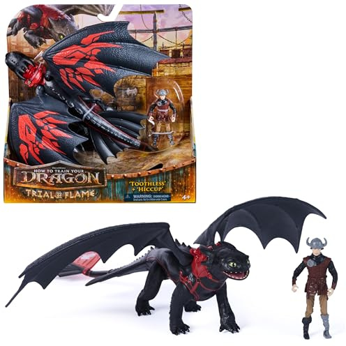 DreamWorks Dragons, How to Train Your Dragon, Sdentato e Hiccup, Drago e Giocattoli per Bambini, 4+ Anni