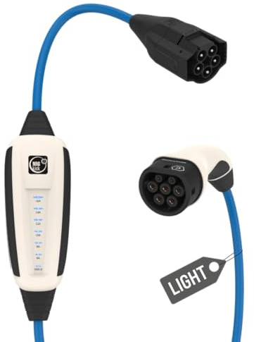 NRGkick 16A Light 5 m – Cargador portátil para Coche eléctrico con Cable de Carga AC, hasta 11 kW, Resistente al Agua IP66, Carga Segura y rápida