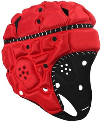 Harilla Casque de Rugby pour Enfants, équipement de Protection, Casque de Football, protège-têtes de Rugby pour Skateboard, Lanceur, Chapeau de Gardien de, Rouge