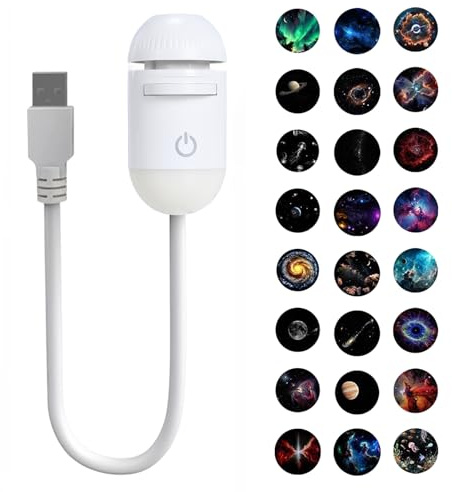 Proyector de Estrellas y Galaxias real 2 en 1 | Galaxy Dream Star Projector Night Light | Proyector Galaxia para Dormitorio | Luz de Cielo Estrellado con USB para Habitaciones para Techo y Pared