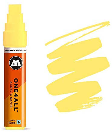 MOLOTOW ONE4ALL Acrylic Paint Marker, 15mm, Zinc Yellow, 1 Each (627.201)