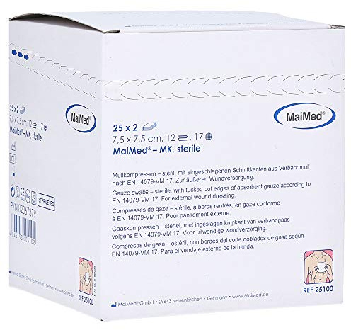 Mullkompressen 7,5x7,5 cm Steril 12fach
