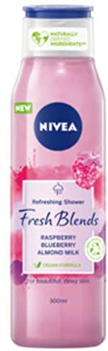 Nivea, Gel doccia Fresh Blends con lampone, mirtillo e latte di mandorle, 300 ml