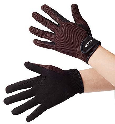 WDEC Reithandschuhe, Unisex Erwachsene, Reithandschuhe Atmungsaktiv, Touchscreen Handschuhe, für Radfahren, Reiten und Outdoor Aktivitäten, Professional (braun, M)