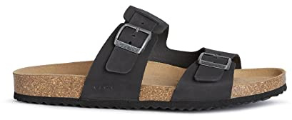 Geox Homme U Sandal Ghita B Sandales, Black, 42 EU