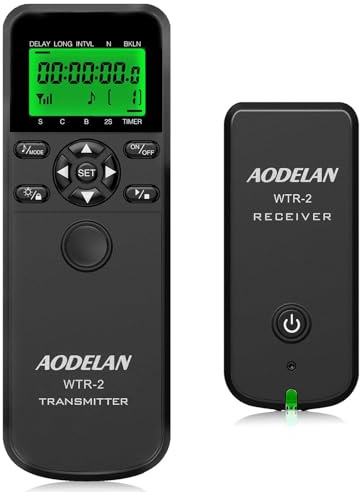 Aodelan Wireless Timer Remote Shutter Release for Nikon Z9, Z6, Z7, Coolpix P1000,D750,D850,D810,D700, Intervalometer Replaces Nikon MC-DC2, MC-30, MC-36A, Timer Remote Controller.