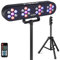 Fuzzix AllStar1 Lichteffekt Set mit Stativ und Fernbedienung - LED Partylicht - Mobile DJ Lichtanlage Musikgesteuert - Lichtorgel - DJ Licht - Disco Lampe - Schwarz