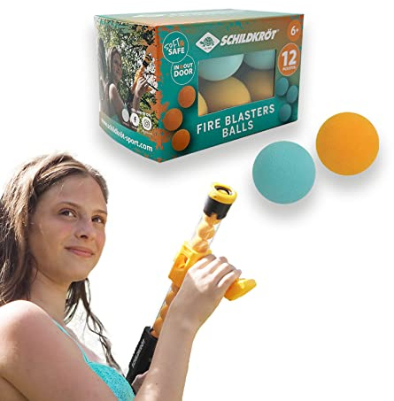 Schildkröt® skumkulpistoler reservbollar, 6 orange och 6 blå reservbollar för sköldpaddan Fire Blaster, diameter 2,7 cm
