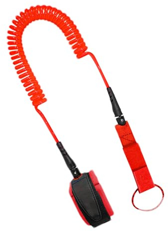 Uozonit Laisse pour planche de surf, sangle enroulée – 7 mm d'épaisseur – Corde de sécurité pour planche de surf à dégagement rapide pour kayak et paddle pour débutants