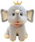 Plüschtier KroneElefant Puppe Stofftier Kissen Kuscheltier Krone Elefant, zum Spielen und Kuscheln, Weiches Schmusetier für Mädchen, Jungen, Babys (40 cm,Grau)