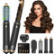 Magic Styler, 5 in 1 Hair Styler, 1000W Air Styler with Auto Curling Wands, Multi-use Ionic Hair Blow Dryer Brush Set for All Hair Type/Length,110,000 RPM, Dry, Curl, Straighten Women Gifts