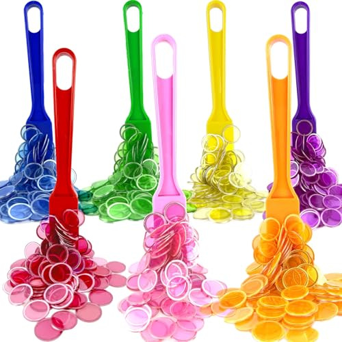 AcpopbM Kit de Bingo Magnétique-700 Jetons Loto(19mm) & 7 Bâtons De Bingo Magnétiques -Jeu Éducatif pour Enfants et Accessoire Pratique de Stockage