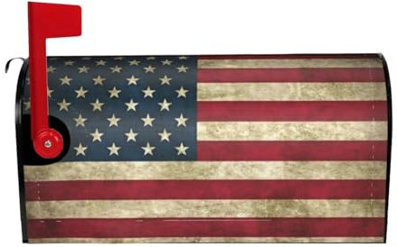 American Flag Print Unique Magnetic Mailbox Covers,Spring Outdoor Decor, For Any Occasion