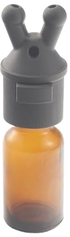 Uclac Inhalateur d'aromathérapie étanche de 15 ml, mini flacon distributeur d'huiles essentielles et de parfum avec bouchon d'inhalateur, design à double trou, idéal pour les adultes