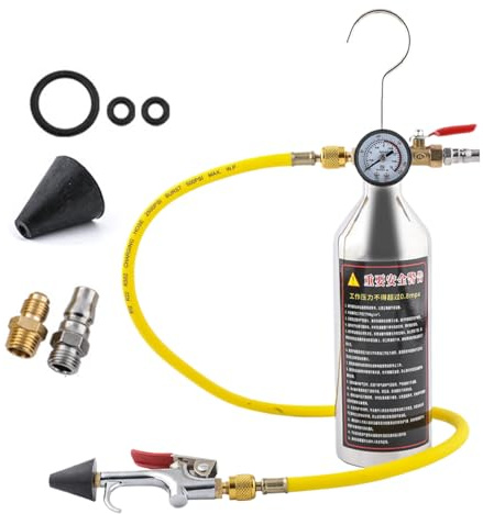 Kit di Lavaggio AC,Set Pulitore Tubazioni Aria Condizionata - Strumento Pulizia Circuiti Con Manometro E Tubo Per Veicoli