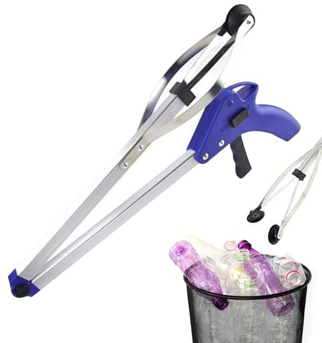 Renopfect Greifzange Für Senioren, Müllzangen 31,89Zoll Faltbarer Pick-up-Stick Aus Aluminiumlegierung, 3-4 Pfund Gegenstände Zu Greifen Erreichen Von Hilfsmitteln Für Ältere Menschen