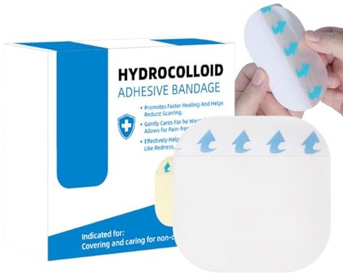 Parche Hidrocolloide | Tira Anticicatriz en Rollo - 5 Láminas Flexible Corte Impermeable para Cuidado de Heridas Piel Sensible Pie Dedo Rostro