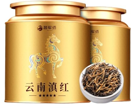 Yunnan Dianhong Svart Te | Söt Smak Honungsdoft | Kinesiskt Löst Lövte | Perfekt För Teälskare 500g / 17.64oz