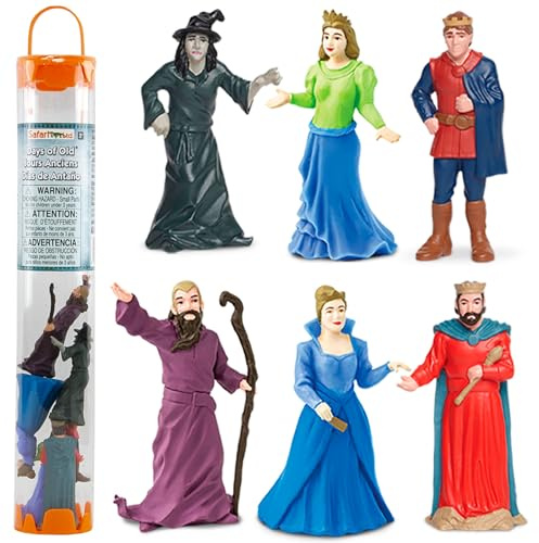 Safari Ltd. Days of Old TOOB - Figurine of Wizard, Witch, Queen, King, Princess, and Prince - Medieval Toy Set for Boys, Girls, and Kids Ages 3+