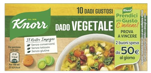 Knorr Dado Vegetale Gustoso, con Verdure da Agricoltura Sostenibile, 10 Dadi Gustosi