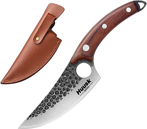 Smith Chu Gift for Men Viking Knife Hand Forged High Carbon Steel Japan Chef Knives for BBQ Meat Vegetables Cutting