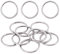 Swpeet 60 x Robuste O-Ringe Aus Metall, 38 mm, Silberfarben - Mehrzweck-Metall-O-Ringe für Hardware, Taschen, Handarbeit, Zubehör, Schlüsselanhänger, Gürtel und Hundeleine (3/2 Zoll)