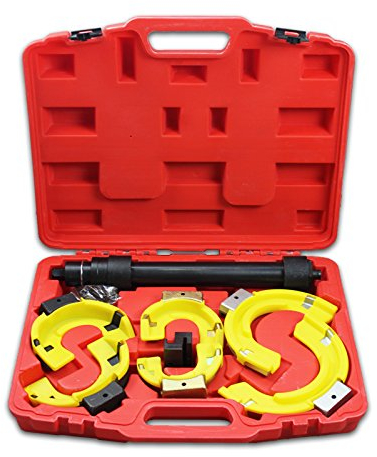 Gimisgu Tendeur de ressort universel pour Mc Pherson 3 têtes de serrage universelles Système d'abaissement du châssis, tendeur de voiture