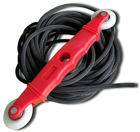 Keder Gummi and Einzieher Einroller Siebfenster als Kederband für Fliegenschutz Mückennetz und Moskitonetz - Schwarz-Durchmesser 5.0mm, lang 5m