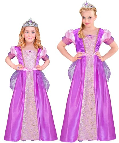 W WIDMANN MILANO Party Fashion – barnkostym prinsessa, klänning och tiara, drottning, saga, karnevalkostym