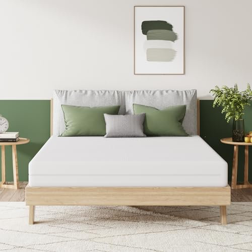 Novilla Matelas 140x190, 16CM, Matelas en Mousse en Matériau Bambou, Certifié Sûr et Fiable par CertiPUR-US et Oeko-TEX, Démontable et Lavable, Tissu Doux pour La Peau, Soutien Confortable