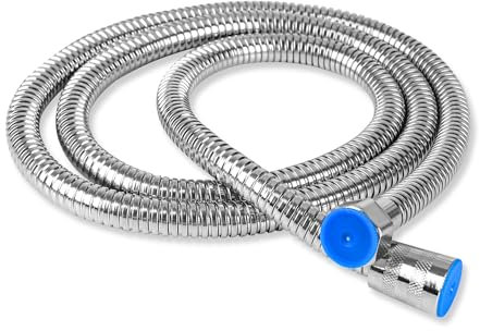 Duschschlauch 150CM, Brauseschlauch Edelstahl mit doppeltem Verdrehschutz, Universal Brauseschlauch, G1/2 Schnittstelle, Shower Hose mit Dichtungen, Badarmaturen Chrom Duschschläuche