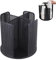 Yallmie Rotatable Coffee Cup Holder, Cup Lid Organizer with 4 Compartments Cafe Paper Cup Dispenser, Coffee Cup Dispenser Durable Paper Cup Storage for Countertop Home Office Coffee Shop (Black)