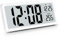 Sukeen Digitale Wanduhr batteriebetrieben, Wanduhr Digitaluhr mit großen Ziffern, Temperatur, 12/24 Std, Tischuhr Digitaluhr Wand für Wohnzimmer Schlafzimmer Büro Schule Garage Lagerhaus-Weiß
