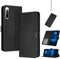 QiongniAN Compatible with Sony Xperia 10 V Leather Case,Compatible with Sony Xperia 10 V 5G 2023 XQ-DC72 XQ-DC54 XQ-DC44 Case PU Leather Phone Flip Cover Black