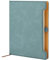APOMOONS A5 Notizbuch Leder, Leder Notizbuch A5 Liniert, das Tagebuch 100 gsm 200 pages, The Notebook für Notizen, Planung, Studium, Reisen, Zeichnungen, Skizzen Und Projekte, Blau