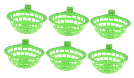 FRCOLOR 6 pièces Bols de Nidification pour Pigeons et Petits Perroquets Bol de Nid Plastique pour Éclosion et Reproduction Panier de Nidification Sécurisé pour Cage à Oiseaux